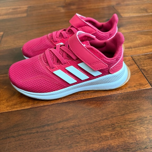 Adidas Kids Sneakers in Bold Pink and White size 11k - Picture 1 of 10